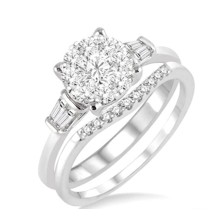 Parkplace Jewelers Round Shape Lovebright Diamond Wedding Set 24532PPFHWG-WS