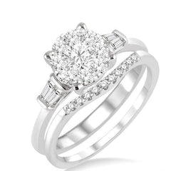 Parkplace Jewelers Round Shape Lovebright Diamond Wedding Set 24532PPFHWG-WS