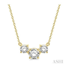 ASHI Round Shape Past Present & Future Diamond Necklace 992HVPPFGNKYG