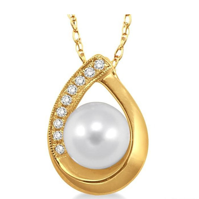 Parkplace Jewelers Pearl & Diamond Fashion Pendant 56669PPTXPDYG