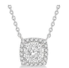 Parkplace Jewelers Cushion Shape Halo Lovebright Essential Diamond Pendant 9966HPPFVNKWG