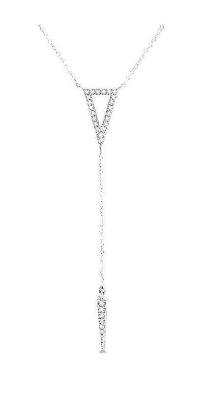 Parkplace Jewelers Triangle Spike Diamond Y Necklace 99440PPTSNKWG