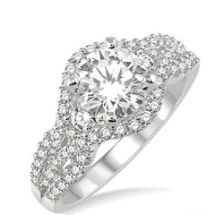 Parkplace Jewelers Round Shape Semi-Mount Halo Diamond Engagement Ring 17043PPFVWG-SM