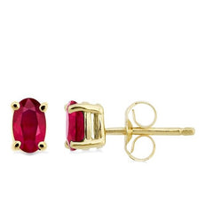 Parkplace Jewelers Oval Shape Gemstone Stud Earrings 57129PPF@ERRB