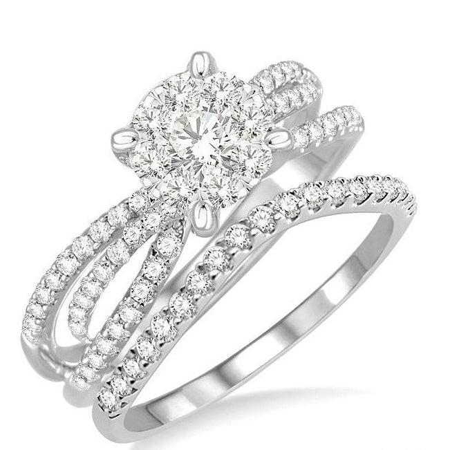 Parkplace Jewelers Round Shape Lovebright Diamond Wedding Set 150A2PPFVWG-WS