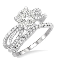Parkplace Jewelers Round Shape Lovebright Diamond Wedding Set 150A2PPFVWG-WS