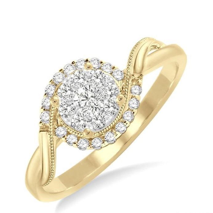 Parkplace Jewelers Round Shape Halo Lovebright Diamond Engagement Ring 15955PPFVYW-LE