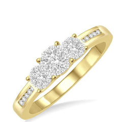 Parkplace Jewelers Round Shape Past Present & Future Lovebright Essential Diamond Ring 36915PPFGYW