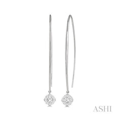 ASHI Cushion Shape Lovebright Essential Diamond Earrings 925A3PPFVERWG