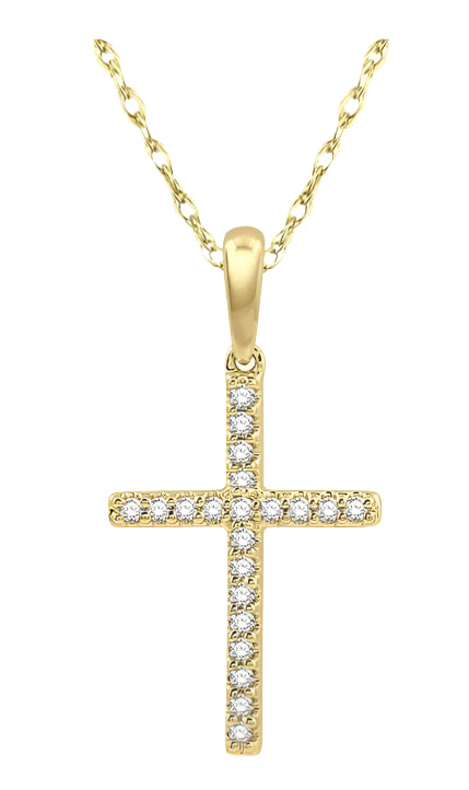 Parkplace Jewelers Cross Petite Diamond Fashion Pendant 624A8PPTSPDYG