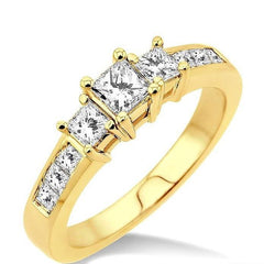Parkplace Jewelers Princess Shape Past Present & Future Diamond Engagement Ring 25821PPFR-LE