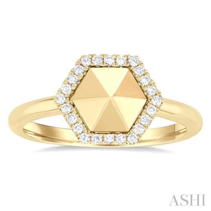 ASHI Hexagon Shape Diamond Fashion Ring 403A8PPFSYG