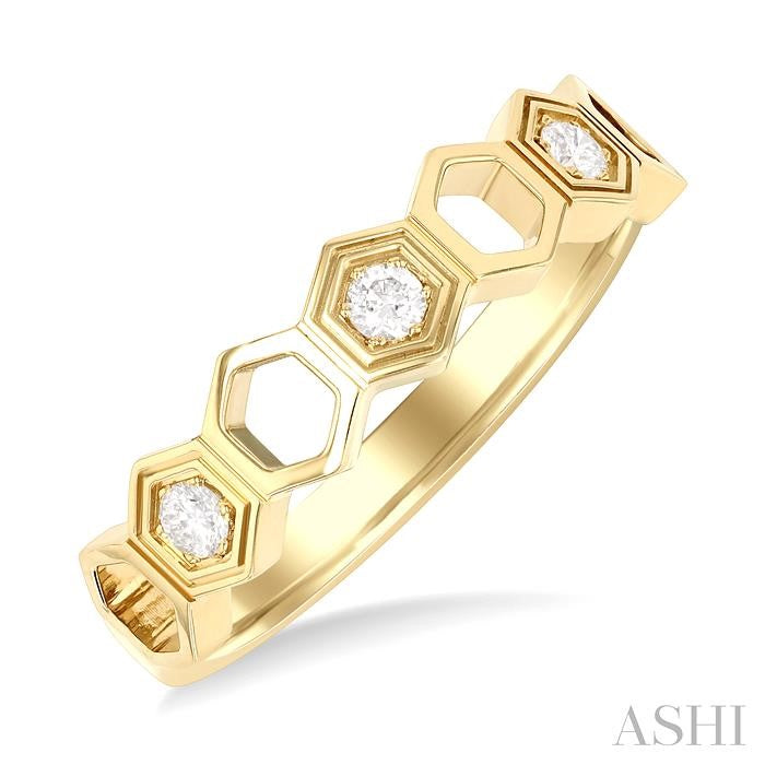 ASHI Stackable Hexagon Shape Diamond Fashion Ring 406A8PPFGYG