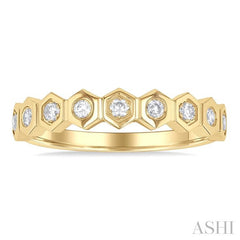ASHI Stackable Hexagon Shape Diamond Fashion Ring 408A7PPFGYG