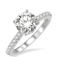 Parkplace Jewelers Round Shape Semi-Mount Diamond Engagement Ring 259J5PPFHWG-SM-1.5CT
