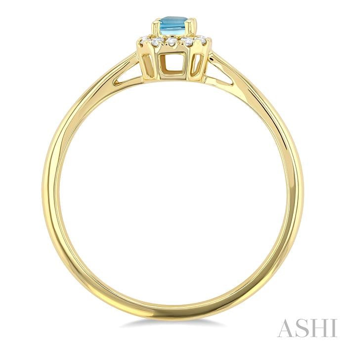 ASHI Emerald Shape Gemstone & Halo Diamond Ring 41279PPFSAQYG-OC