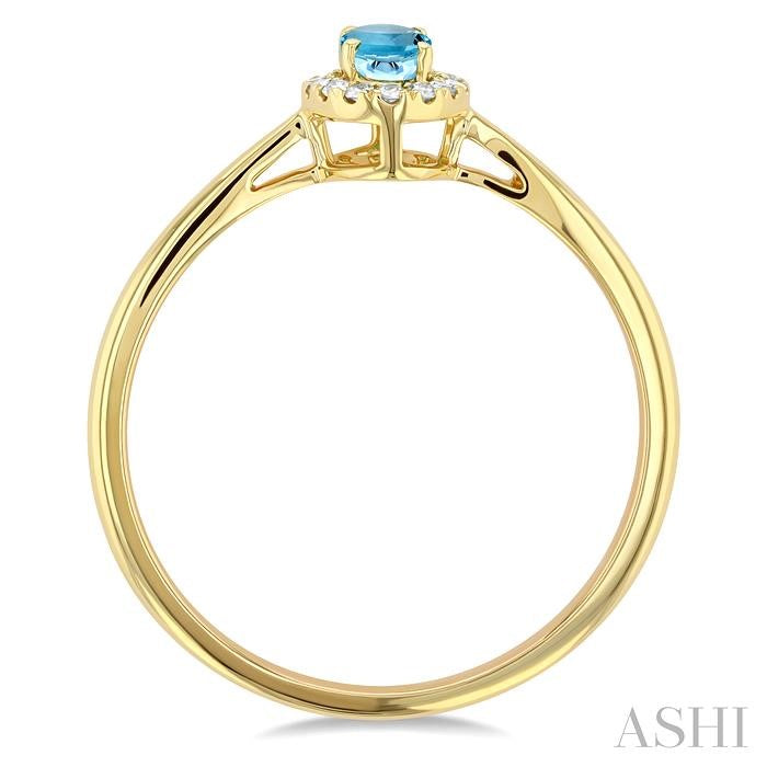 ASHI Oval Shape Gemstone & Halo Diamond Ring 41279PPFSAQYG-OV