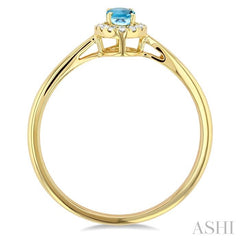 ASHI Oval Shape Gemstone & Halo Diamond Ring 41279PPFSAQYG-OV