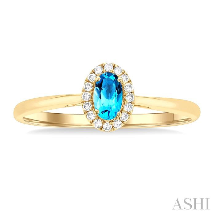 ASHI Oval Shape Gemstone & Halo Diamond Ring 41279PPFSBTYG-OV