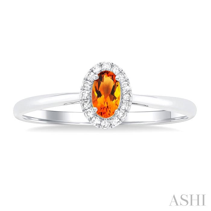 ASHI Oval Shape Gemstone & Halo Diamond Ring 41279PPFSCTWG-OV
