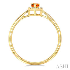 ASHI Pear Shape Gemstone & Halo Diamond Ring 41279PPFSCTYG-PR