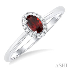 ASHI Oval Shape Gemstone & Halo Diamond Ring 41279PPFSGTWG-OV