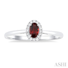 ASHI Oval Shape Gemstone & Halo Diamond Ring 41279PPFSGTWG-OV