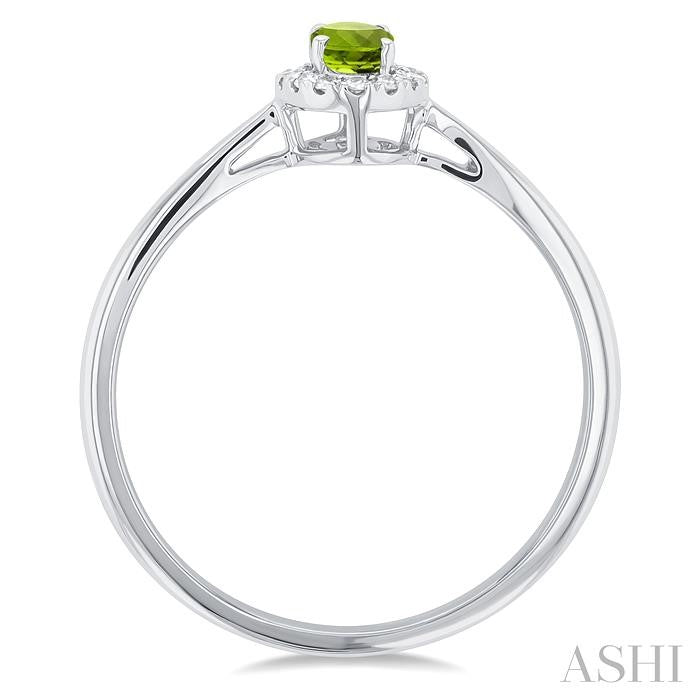 ASHI Oval Shape Gemstone & Halo Diamond Ring 41279PPFSPEWG-OV