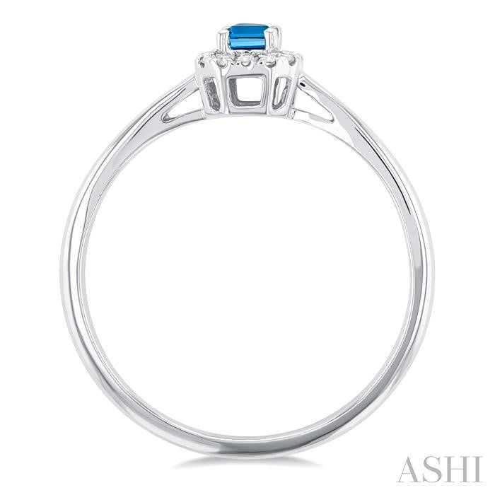 ASHI Emerald Shape Gemstone & Halo Diamond Ring 41279PPTSBTWG-OC