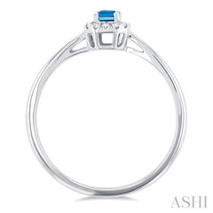 ASHI Emerald Shape Gemstone & Halo Diamond Ring 41279PPTSBTWG-OC