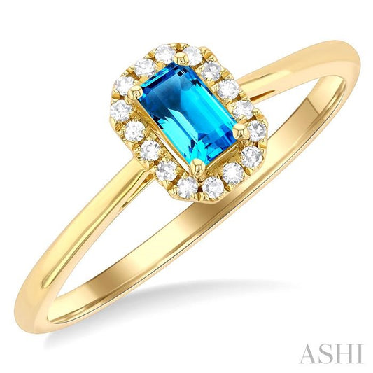 ASHI Emerald Shape Gemstone & Halo Diamond Ring 41279PPTSBTYG-OC