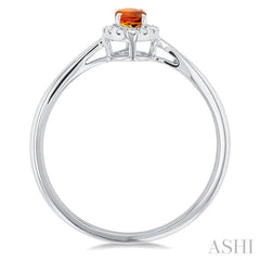 ASHI Oval Shape Gemstone & Halo Diamond Ring 41279PPTSCTWG-OV