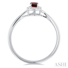 ASHI Oval Shape Gemstone & Halo Diamond Ring 41279PPTSGTWG-OV