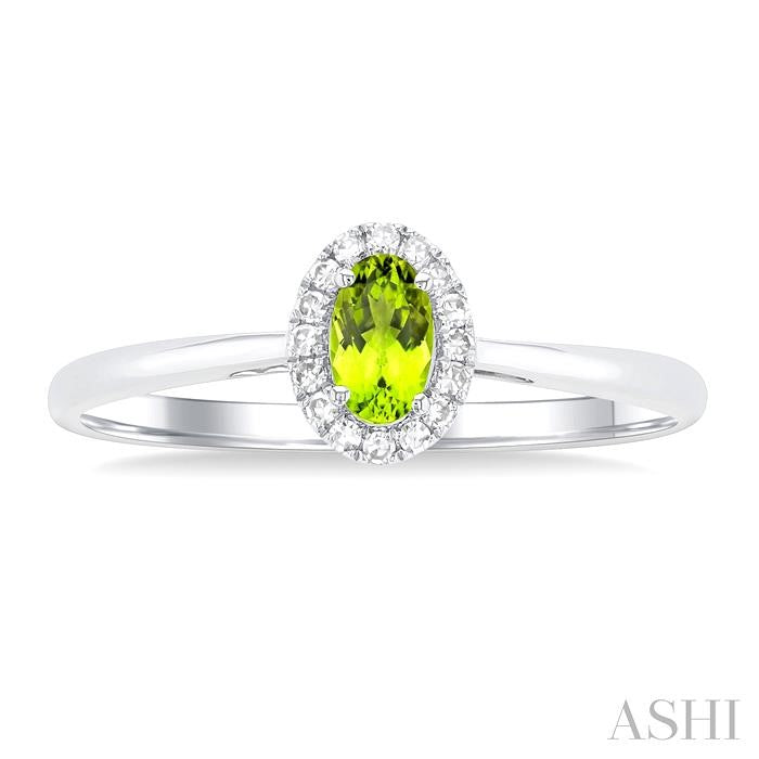 ASHI Oval Shape Gemstone & Halo Diamond Ring 41279PPTSPEWG-OV