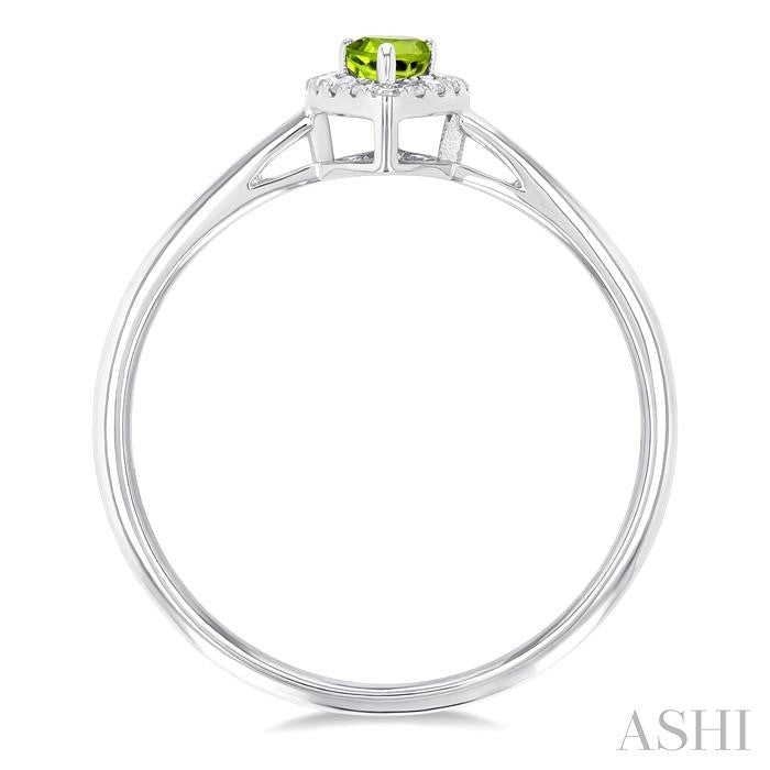 ASHI Pear Shape Gemstone & Halo Diamond Ring 41279PPTSPEWG-PR