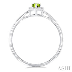 ASHI Pear Shape Gemstone & Halo Diamond Ring 41279PPTSPEWG-PR