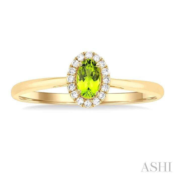 ASHI Oval Shape Gemstone & Halo Diamond Ring 41279PPTSPEYG-OV
