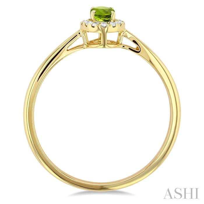 ASHI Oval Shape Gemstone & Halo Diamond Ring 41279PPTSPEYG-OV
