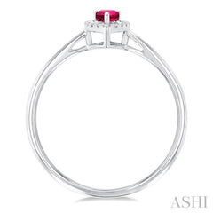 ASHI Pear Shape Gemstone & Halo Diamond Ring 41279PPTSPTWG-PR