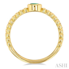 ASHI Bead Oval Shape East-West Gemstone & Diamond Ring 41307PPTSEMYG