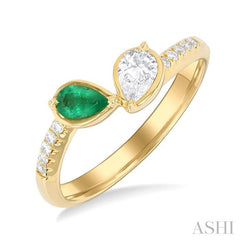 ASHI Toi Et Moi Gemstone & Diamond Fashion Ring 41405PPFGEMYG