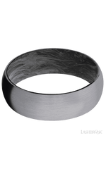 7 mm wide Domed Tantalum band featuring a Forged Carbon Fiber sleeve.