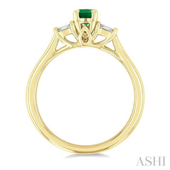 ASHI Oval Shape Gemstone & Diamond Ring 41788PPFGEMYG-OV