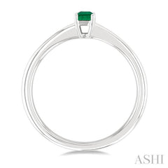 ASHI Emerald Shape Gemstone Solitaire Ring 41809PPF@EMWG-OC