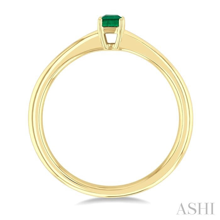 ASHI Emerald Shape Gemstone Solitaire Ring 41809PPF@EMYG-OC