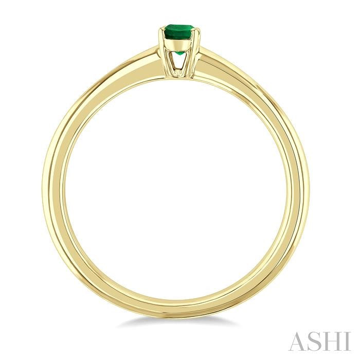 ASHI Oval Shape Gemstone Solitaire Ring 41809PPF@EMYG-OV