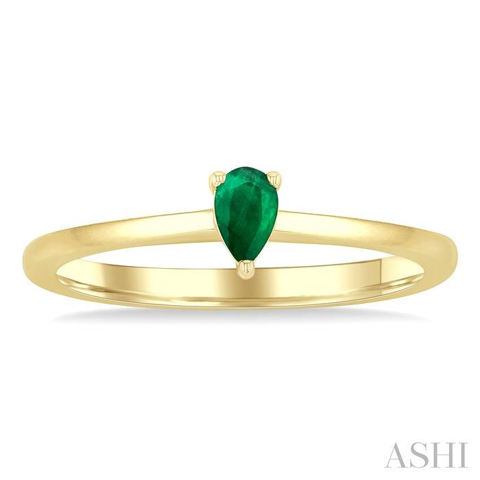 ASHI Pear Shape Gemstone Solitaire Ring 41809PPF@EMYG-PR