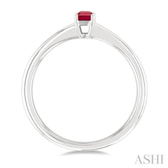 ASHI Emerald Shape Gemstone Solitaire Ring 41809PPF@RBWG-OC