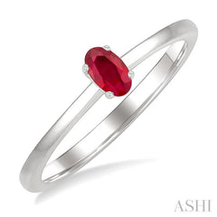 ASHI Oval Shape Gemstone Solitaire Ring 41809PPF@RBWG-OV