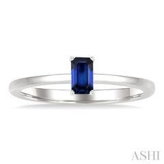 ASHI Emerald Shape Gemstone Solitaire Ring 41809PPF@SPWG-OC